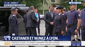 Christophe Castaner et Laurent Nuñez sont arrivés à l'hôtel de police de Lyon