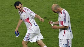 Willy Sagnol et Zinedine Zidane, le 9 juillet 2006