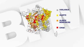 73 départements sont soumis à des restrictions d'eau en raison de la sécheresse.