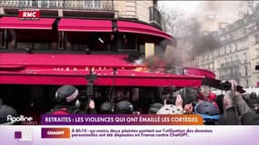 Retraites: les violences qui ont émaillé les cortèges 