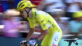 Tadej Pogacar lors de la 6e étape du Tour de France, le 10 juillet 2025