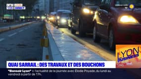 Lyon: le quai Sarrail saturé pendant les travaux de construction de la voie lyonnaise