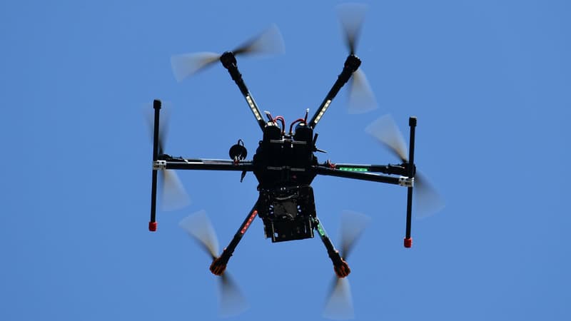 Un drone utilisé pour sécuriser le G7 du 11 avril 2017 à Lucca, en Italie.