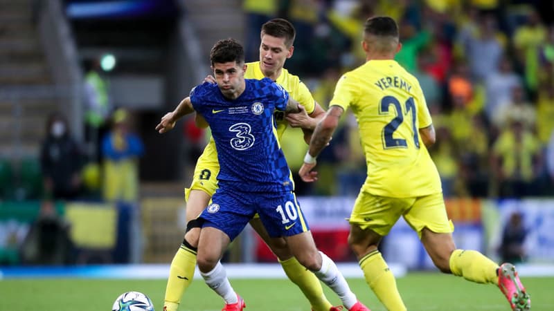 Duel entre Pulisic et Foyth lors de Chelsea-Villarreal