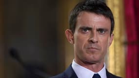 Manuel Valls à Matignon le 16 avril 2015.