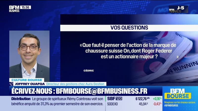 Culture Bourse : « Que faut-il penser de l'action de la basket suisse ON (ONON ON Holding AG), dont Roger Federer est un actionnaire majeur ? » , par Julie Cohen-Heurton - 27/11