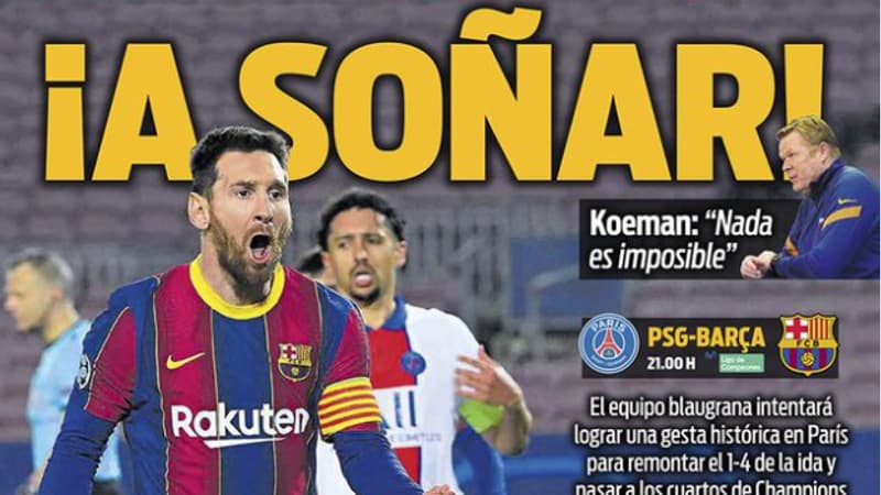 PSG-Barça: la presse catalane "rêve" d’une nouvelle remontada