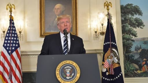 Donald Trump lors de son allocution le 2 octobre 2017.