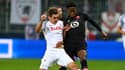 L'attaquant canadien de Lille Jonathan David (d), lors du match de poule de Ligue des champions, le 30 septembre 2021 à Salzbourg