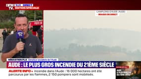 Incendie dans l'Aude: "C'est une catastrophe écologique, environnementale et économique pour le territoire", indique Sébastien Pla, sénateur socialiste de l'Aude