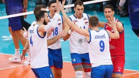 L'équipe de Serbie de volley
