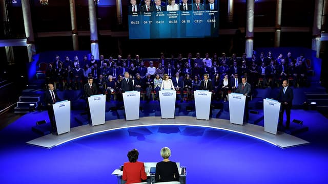 Les sept candidats de la primaire à droite en 2017 à Paris