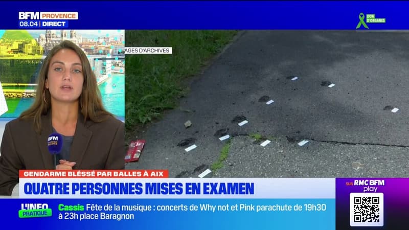 Gendarme blessé par balles à Aix: quatre personnes mises en examen