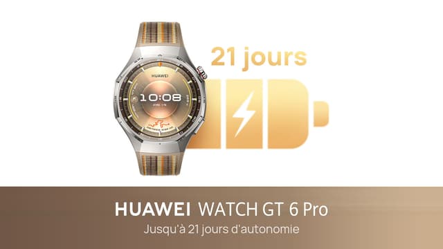 HUAWEI WATCH GT 6 Pro : 7 fois plus d’autonomie que la montre connectée Apple Watch Ultra 3