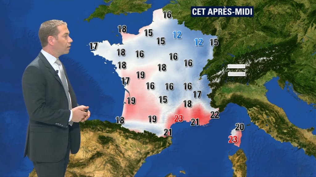 Températures mardi après-midi. Températures mardi après-midi.