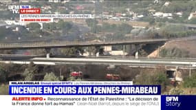 Incendie aux Pennes-Mirabeau: les pompiers sont toujours mobilisés sur place