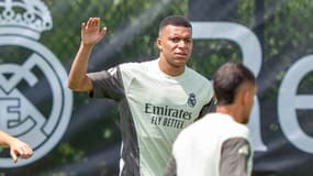 Kylian Mbappé à l'entraînement avec le Real Madrid, le 25 juin 2025