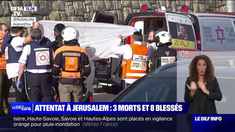 Attaque à Jérusalem: le bilan s'alourdit à trois morts et huit blessés