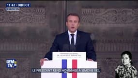 Panthéon: "Avec Simone Veil rentrent ces générations de femmes qui ont fait la France", déclare Emmanuel Macron