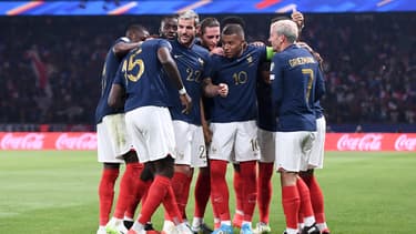 Les joueurs de l'équipe de France de football, à Paris le 7 septembre 2023