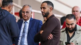 Mehdi Benatia à Louis-II pour assister au match Monaco-Angers, octobre 2022