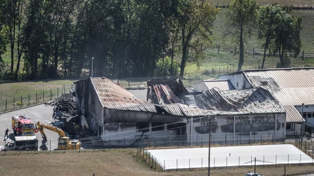 Le site incendié.