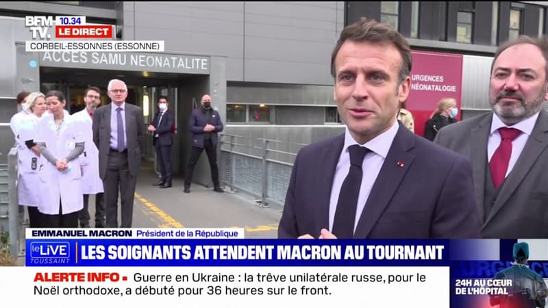 Pour Emmanuel Macron « il y a des demandes qui ont leur part de légitimité » mais appelle les soignants « à une responsabilité collective »