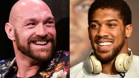 Tyson Fury (à gauche) et Anthony Joshua