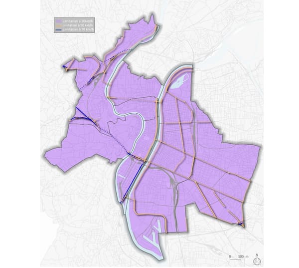 30km/h à Lyon la carte des rues concernées par la nouvelle limitation de vitesse