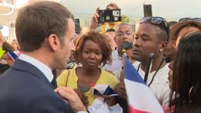 Emmanuel Macron à Saint-Paul de la Réunion ce jeudi.