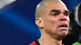 Le défenseur portugais Pepe après l'élimination de son équipe face à la France à l'Euro 2024