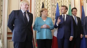 Boris Johnson, Angela Merkel et Emmanuel Macron à Biarritz le 24 août dernier.