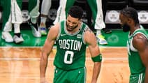 Jayson Tatum lors du match 5 des finales NBA entre Boston et Dallas, le 17 juin 2024