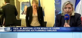 Marine Le Pen ne souhaite pas supprimer les subventions du planning familial