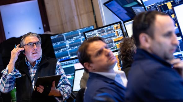 Des traders à la bourse de New York le 3 avril 2025