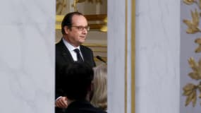 François Hollande à l'Elysée le samedi 12 mars 2016