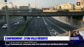 Confinement: circulation fluide, très peu de monde sur les routes à Lyon