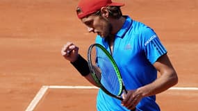 Lucas Pouille face à l'Italie - AFP