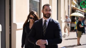 Louis Sarkozy et son épouse le 15 mai 2025 à Menton