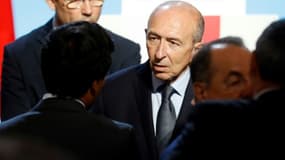 Le ministre de l'Intérieur Gérard Collomb lors d'une réunion avec les préfets à l'Élysée le 5 septembre 2017