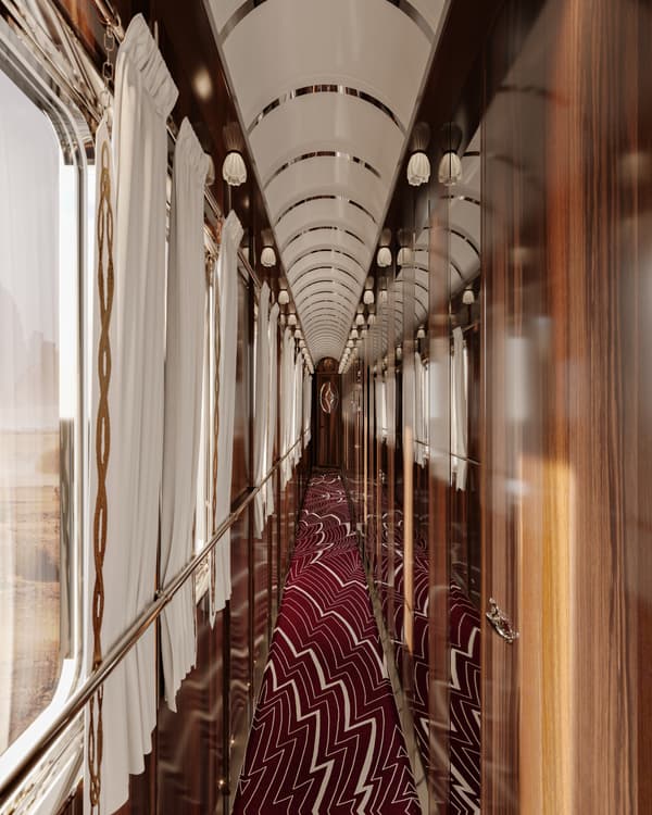 Interior of an Orient Express car from the Accor group