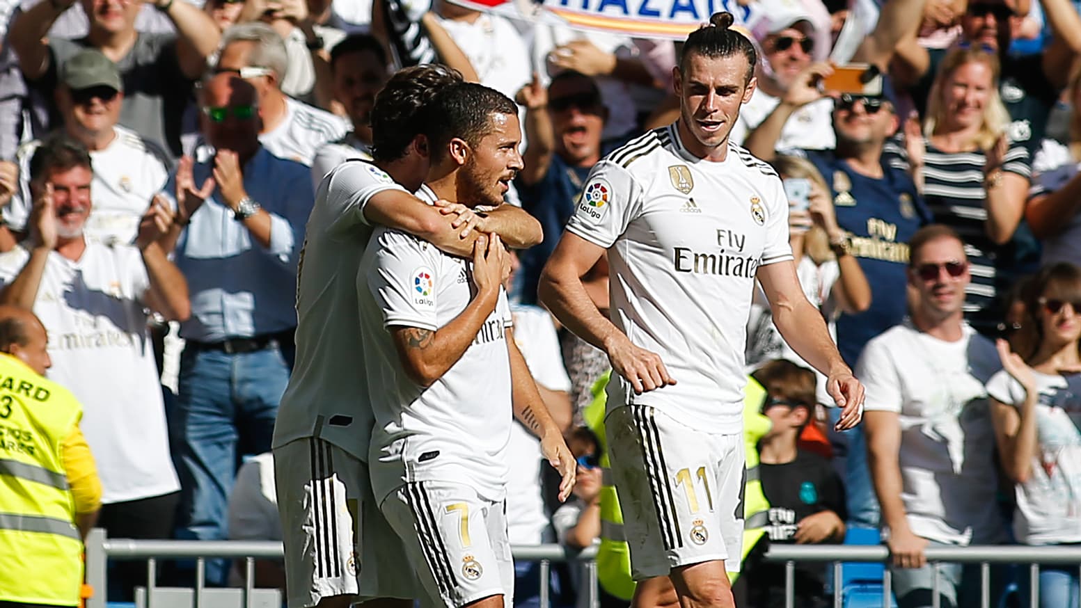 Eden Hazard et Gareth Bale avec le Real Eden Hazard et Gareth Bale avec le Real
