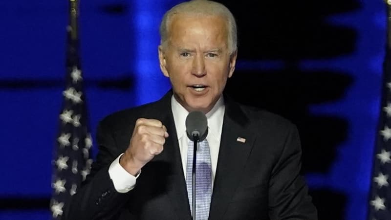 Joe Biden à Wilmington, Delaware, pour son premier discours de président-élu, le 7 novembre 2020