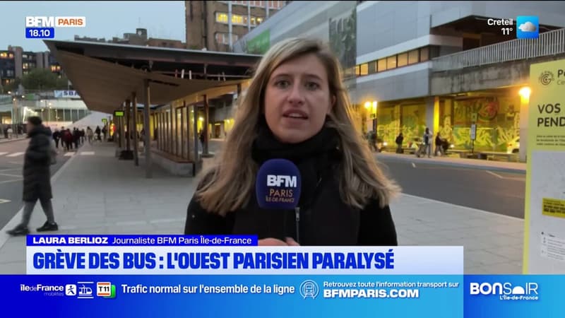 Grève des bus: l'ouest parisien paralysé