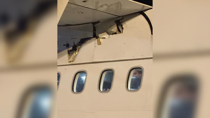 La carlingue de l'avion s'est perforée en plein vol.