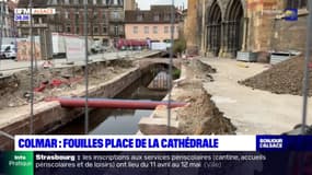Colmar: les travaux continuent sur la place de la Cathédrale