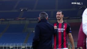 AC Milan - Lille : La belle accolade entre Ibrahimovic et Galtier