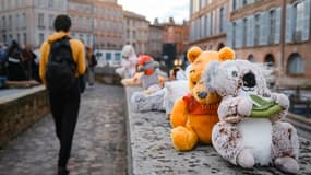 Une manifestation organisée par le collectif Jamais sans toit devant la préfecture de Haute-Garonne le 24 janvier 2024