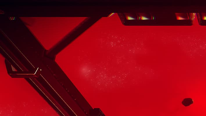 Une scène de bataille dans le jeu No Man's Sky. Une scène de bataille dans le jeu No Man's Sky.