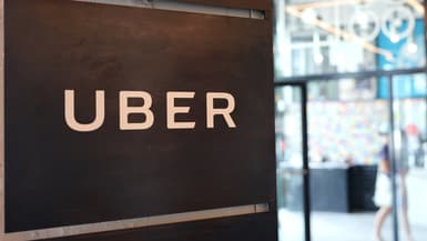 Le logo de la société Uber est le 26 juin 2024 à New York, aux États-Unis